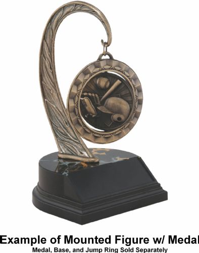 3 3/4" Gold Wreath Style Medal Holder Figure #2